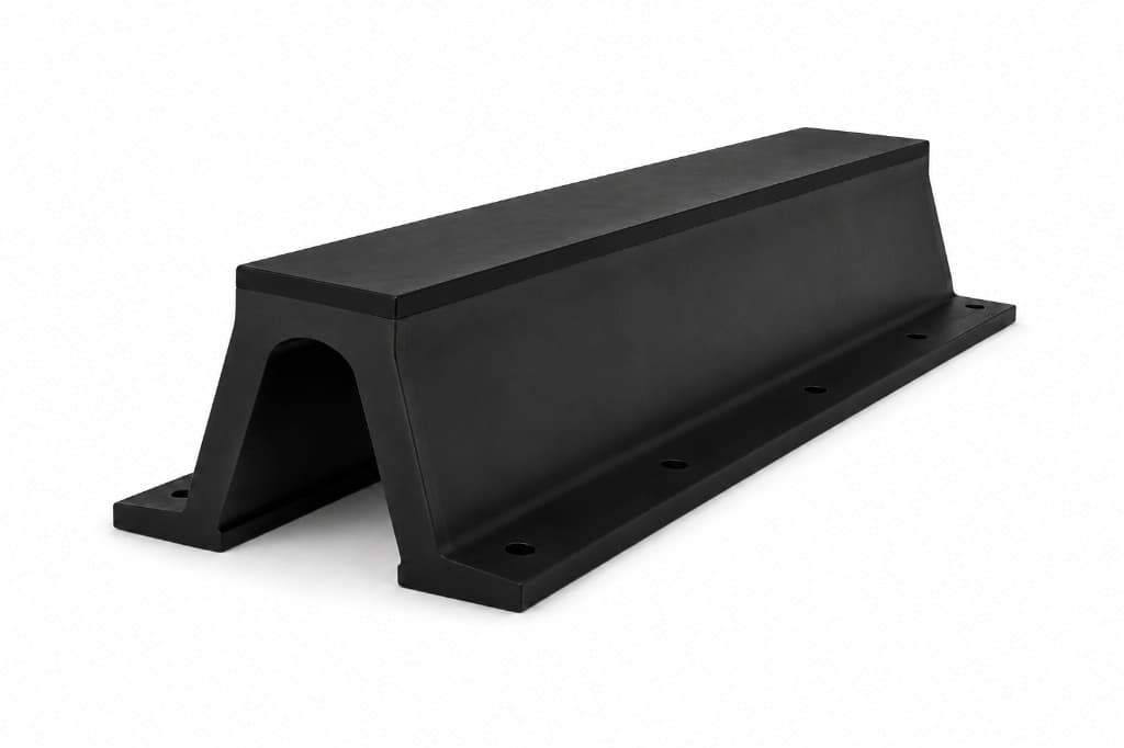 Arch Fender marine rubber fender installed on a concrete quay
